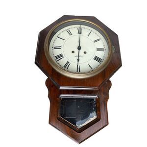 Antique Waterbury Wall Clock Classic Mahogany USA - Untested